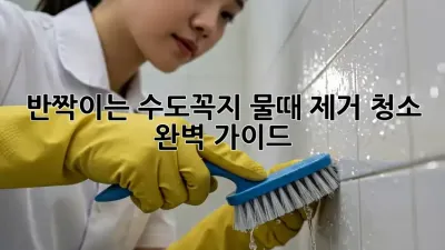 반짝이는 수도꼭지, 물때 제거 청소 완벽 가이드!